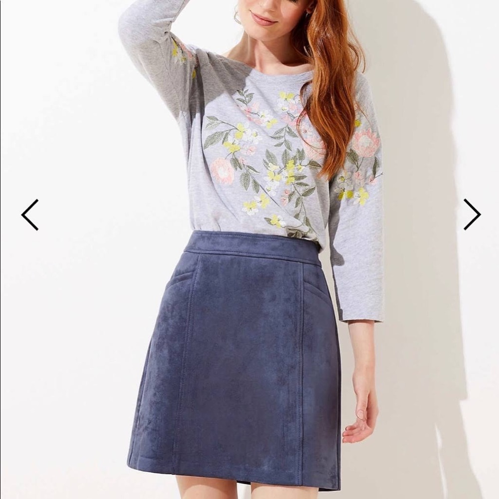 LOFT Suede Skirt